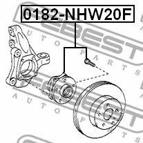 Ступица колеса передняя Febest 0182-NHW20F