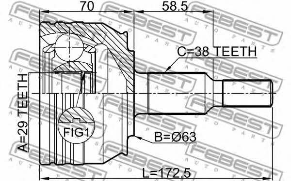 Купить Febest 2310-T5WD по низкой цене в Украине!