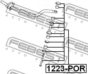 Стойка стабилизатора заднего Febest 1223-POR