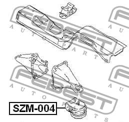 Подушка двигателя передняя Febest SZM-004