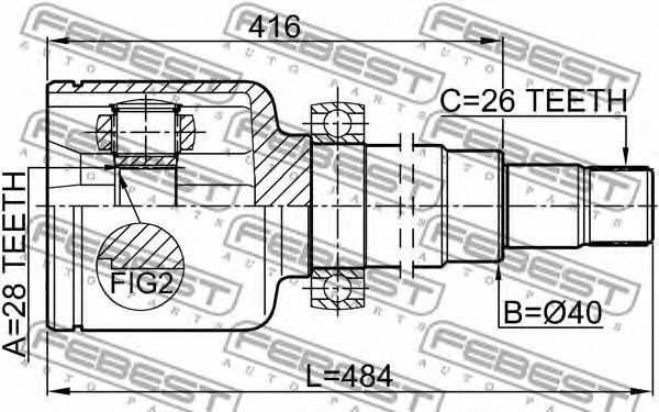 Купить Febest 2111-CA220RH по низкой цене в Украине!