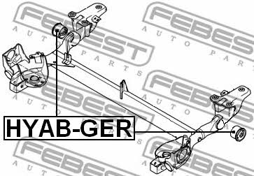 Сайлентблок задней балки Febest HYAB-GER