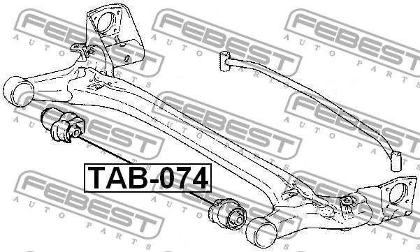 Сайлентблок задней балки Febest TAB-074
