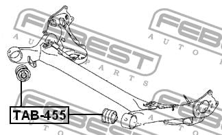 Сайлентблок задней балки Febest TAB-455