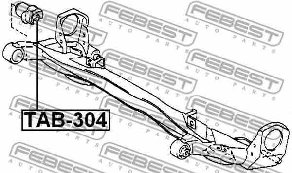 Сайлентблок задней балки Febest TAB-304