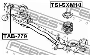 Сайлентблок балки задней Febest TAB-279