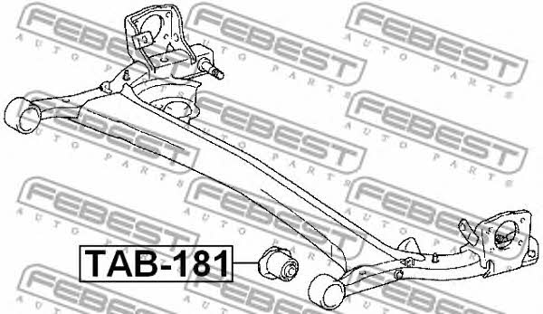 Сайлентблок задней балки Febest TAB-181