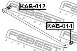 Сайлентблок задней поперечной тяги Febest KAB-014