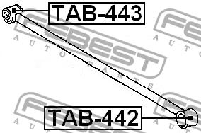 Сайлентблок задньої поперечної тяги Febest TAB-443