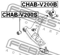 Сайлентблок переднего нижнего рычага, задний Febest CHAB-V200B