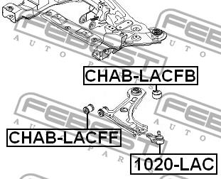 Сайлентблок переднего нижнего рычага, задний Febest CHAB-LACFB