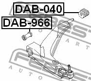Сайлентблок переднего нижнего рычага, задний Febest DAB-040