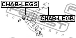 Сайлентблок переднего нижнего рычага, задний Febest CHAB-LEGB