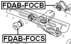 Сайлентблок переднего нижнего рычага, задний Febest FDAB-FOCB