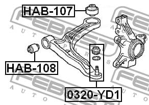 Купить Febest HAB-107 по низкой цене в Украине!