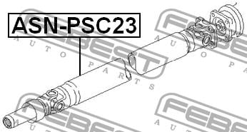 Вал карданный Febest ASN-PSC23