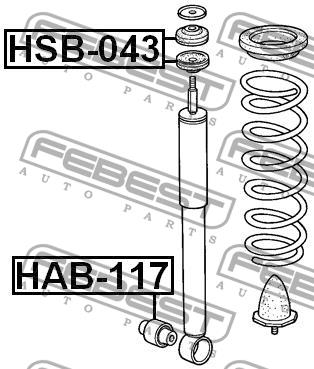 Втулка амортизатора Febest HSB-043