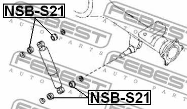 Втулка амортизатора Febest NSB-S21