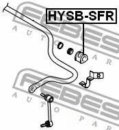 Втулка стабилизатора заднего Febest HYSB-SFR