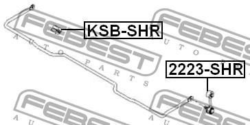 Втулка стабілізатора заднього Febest KSB-SHR