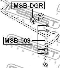 Втулка стабілізатора заднього Febest MSB-DGR