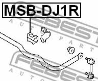 Втулка стабілізатора заднього Febest MSB-DJ1R