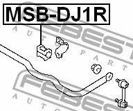 Втулка стабилизатора заднего Febest MSB-DJ1R