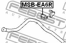 Втулка стабилизатора заднего Febest MSB-EA6R