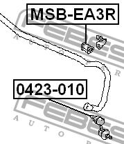 Втулка стабілізатора заднього Febest MSB-EA3R