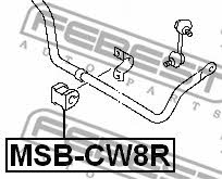 Втулка стабілізатора заднього Febest MSB-CW8R