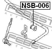 Втулка стабилизатора заднего Febest NSB-006
