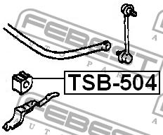 Втулка стабілізатора заднього Febest TSB-504
