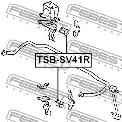 Втулка стабилизатора заднего Febest TSB-SV41R