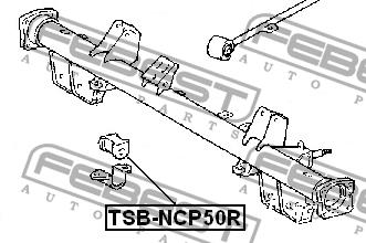 Втулка стабілізатора заднього Febest TSB-NCP50R