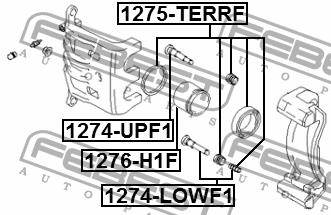 Направляющая суппорта Febest 1274-UPF1