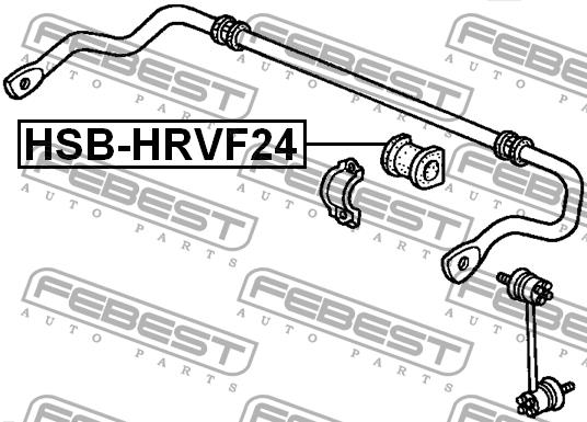 Втулка стабілізатора переднього Febest HSB-HRVF24