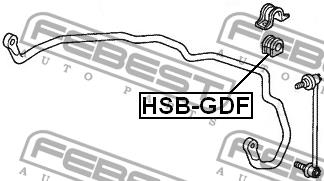 Втулка стабілізатора переднього Febest HSB-GDF