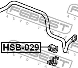 Втулка стабилизатора переднего Febest HSB-029