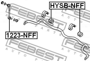 Втулка стабілізатора переднього Febest HYSB-NFF