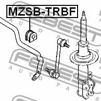 Втулка стабілізатора переднього Febest MZSB-TRBF