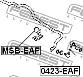 Втулка стабилизатора переднего Febest MSB-EAF