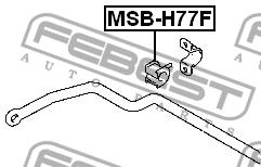 Втулка стабилизатора переднего Febest MSB-H77F