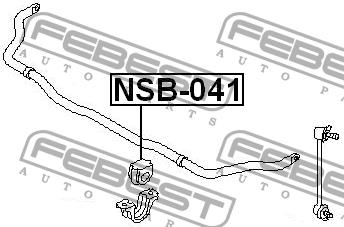Втулка стабілізатора переднього Febest NSB-041