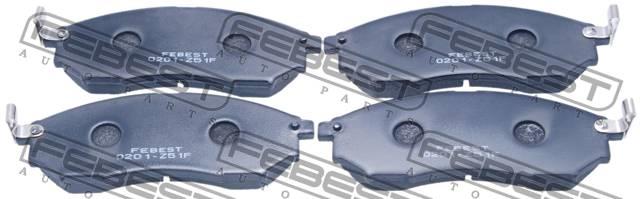 Тормозные колодки дисковые, комплект Febest 0201-Z51F