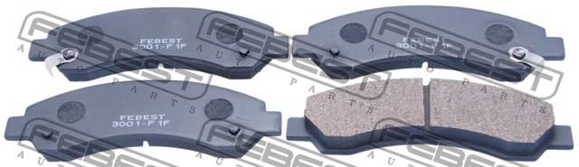 Тормозные колодки дисковые передние, комплект Febest 3001-F1F