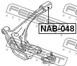 Сайлентблок переднего нижнего рычага, задний Febest NAB-048