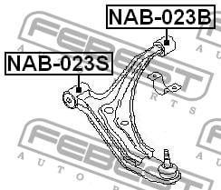 Febest Сайлентблок переднего нижнего рычага, задний – цена 321 UAH