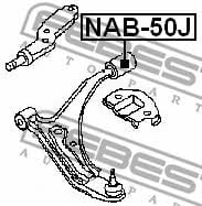 Сайлентблок переднего нижнего рычага, задний Febest NAB-50J