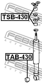 Сайлентблок переднього амортизатора Febest TAB-430