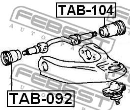 Febest Сайлентблок переднего верхнего рычага – цена 165 UAH